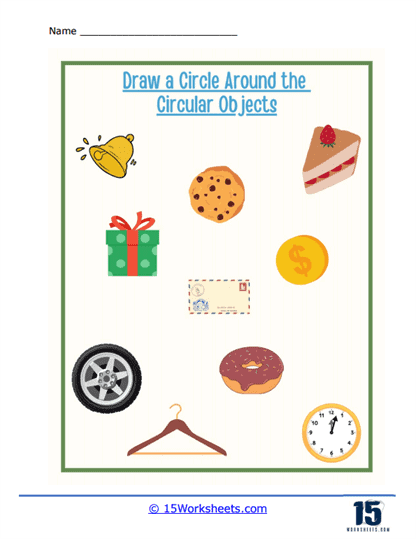 Circular Objects Worksheet