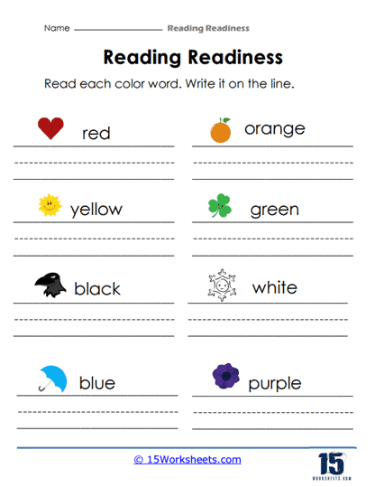 Color Words Worksheet