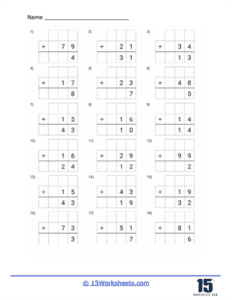 division 3 digit worksheet for class 2