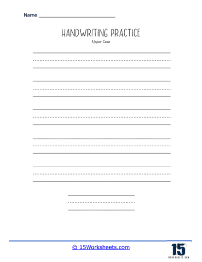 Lined Handwriting Practice Worksheet