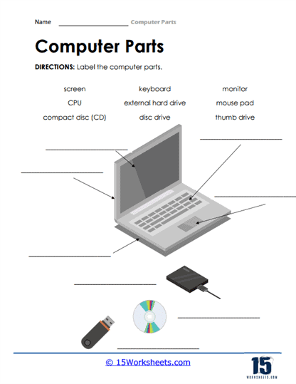 Computer Parts Worksheets 15 Worksheets Computer Parts Worksheets 15 Worksheets