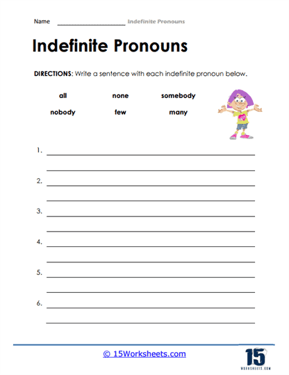 Writing With Indefinite Pronouns