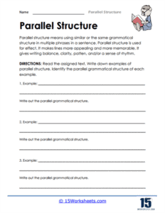 Parallel Structure Worksheets - 15 Worksheets.com