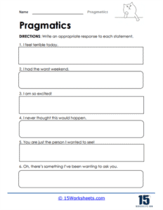 Pragmatics Worksheets - 15 Worksheets.com