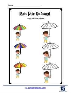 Copying Patterns Worksheets | Visual Exercises - 15 Worksheets.com