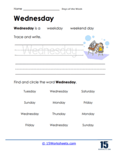 Days of the Week Worksheets 15