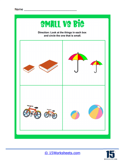 Describe Objects Worksheets