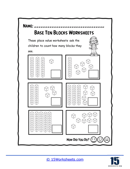 Counting with Cubes Adventure Worksheet