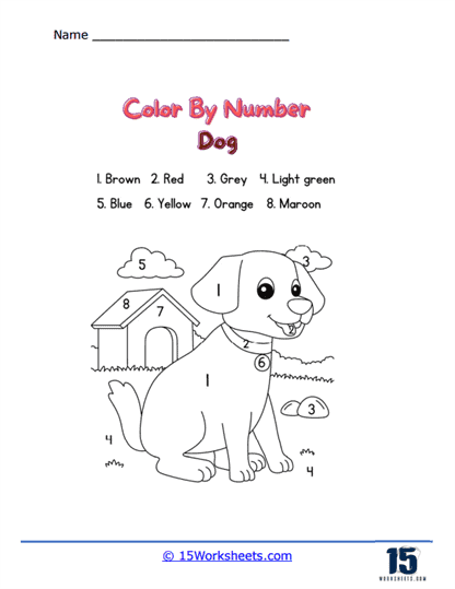 Puppy Palette Adventure Worksheet