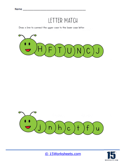 Connect the Caterpillars Worksheet
