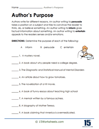 Author's Purpose Task Cards | Reading Comprehension Game