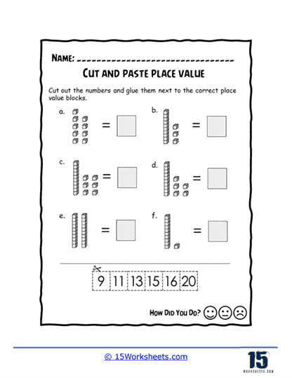 Place Block Counting Worksheet