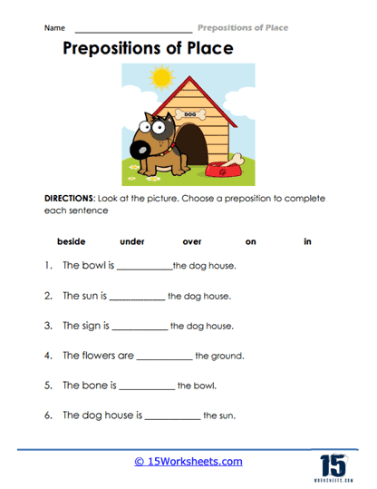 Speaking: prepositions (in, on, under) worksheet