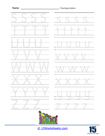 S to Z Worksheet