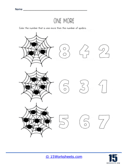 Spiders on a Web Worksheet