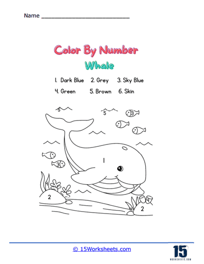 Ocean Odyssey Color Quest Worksheet
