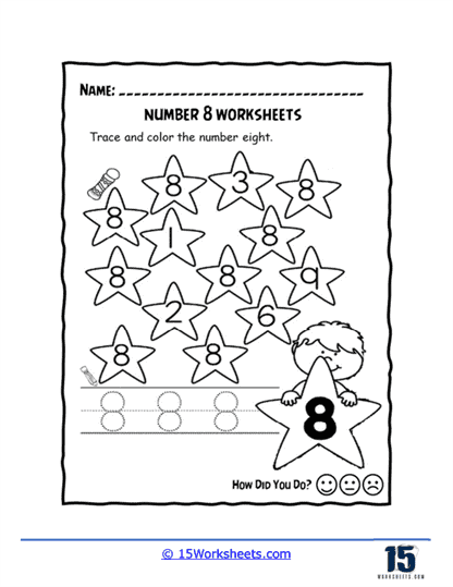 Stars of 8 Worksheet