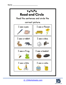 Picture Sentences Worksheets | Kindergarten - 15 Worksheets.com