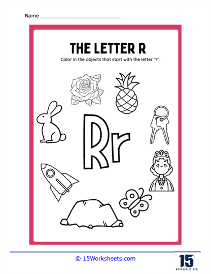 Color the Rs Worksheet