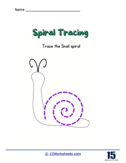 Snail Spiral Worksheet