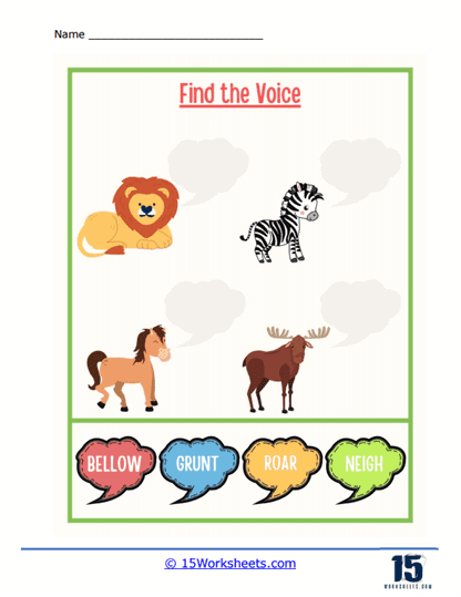 4 Legs and a Voice Worksheet