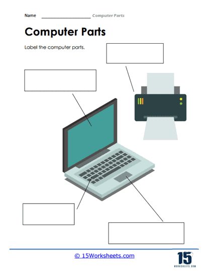 Computer Parts Name, Images, Drawing for kids