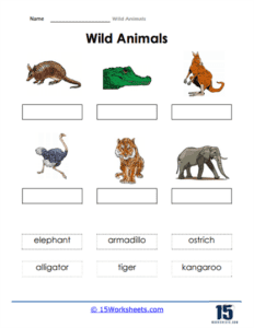 Wild Animals Worksheets - 15 Worksheets.com