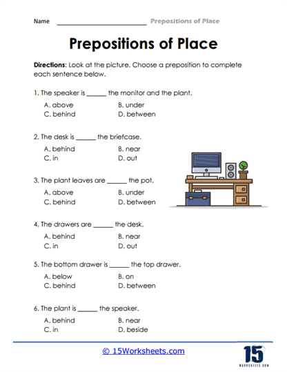 Position Prepositions