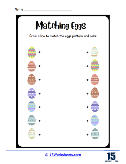 Matching Eggs Worksheet