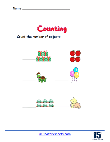 Party Parade Count-Along Worksheet