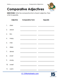 Comparative Adjectives Worksheets - 15 Worksheets.com