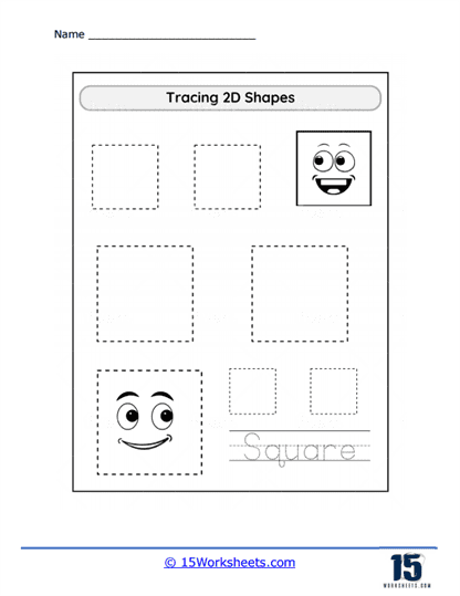 2D Squares Worksheet