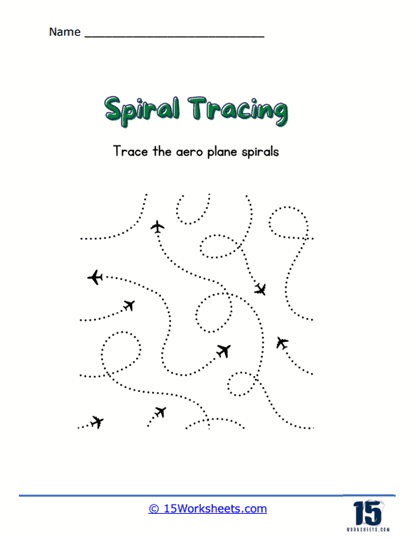 Drawing Spirals Worksheets