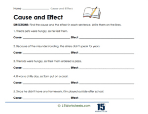 Cause and Effect Worksheets - 15 Worksheets.com