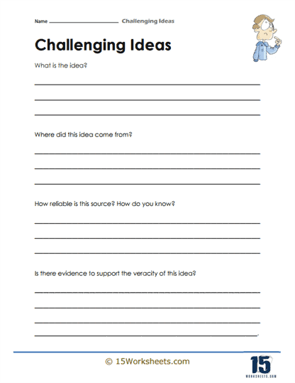 Challenging Ideas Worksheet
