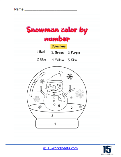 Frosty's Colorful Adventure Worksheet