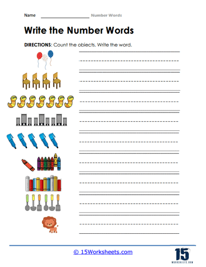 Count Objects and Write Worksheet