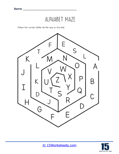 Six-Sided Maze Worksheet