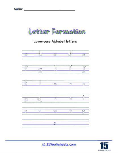 Lowercase Practice Worksheet