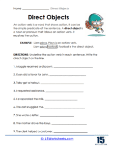 Direct Objects Worksheets - 15 Worksheets.com