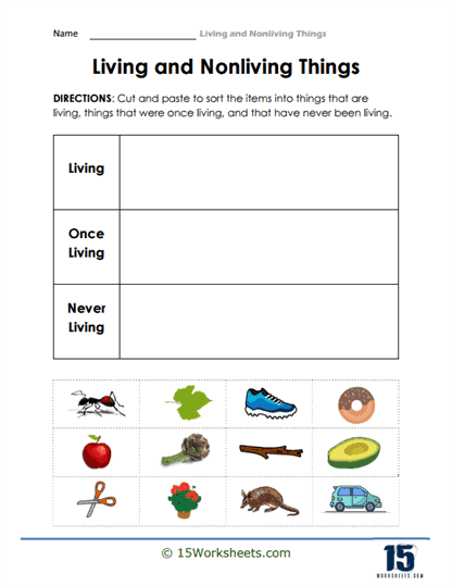 Living and Nonliving Sorting