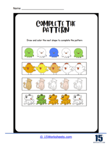 Copying Patterns Worksheets - 15 Worksheets.com