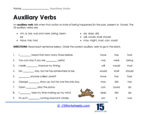 Auxiliary Verbs Worksheets 15 Worksheets com Auxiliary Verbs Worksheets 15 Worksheets com