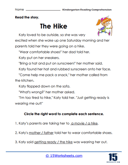 The Hike Worksheet