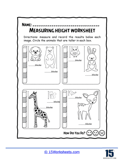 Animal Heights Worksheet