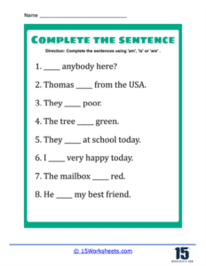 Complete the Sentence Worksheets - 15 Worksheets.com