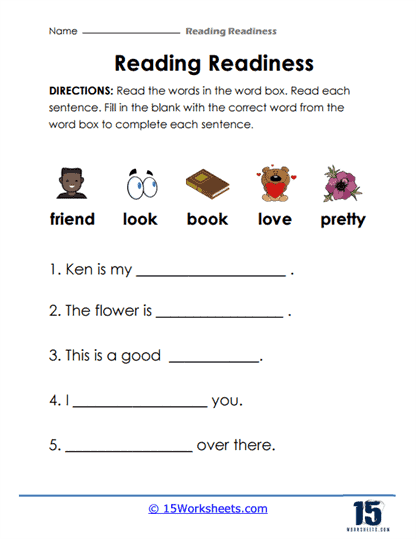 Reading Readiness Worksheets