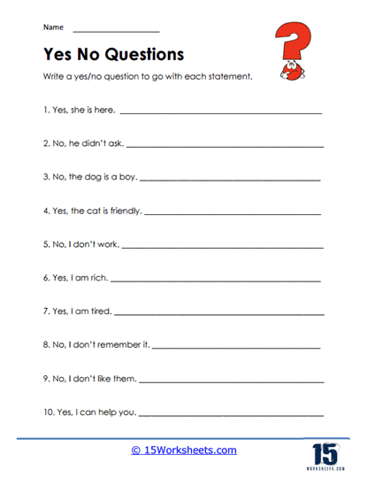 Statement Thoughts Worksheet