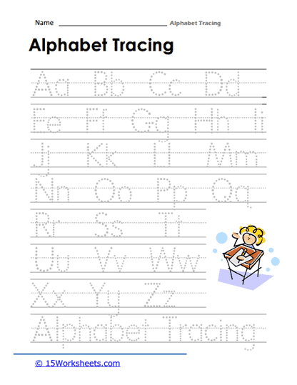 Alphabet Tracing Worksheets - 15 Worksheets.com