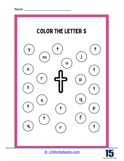Color Letter T Worksheet
